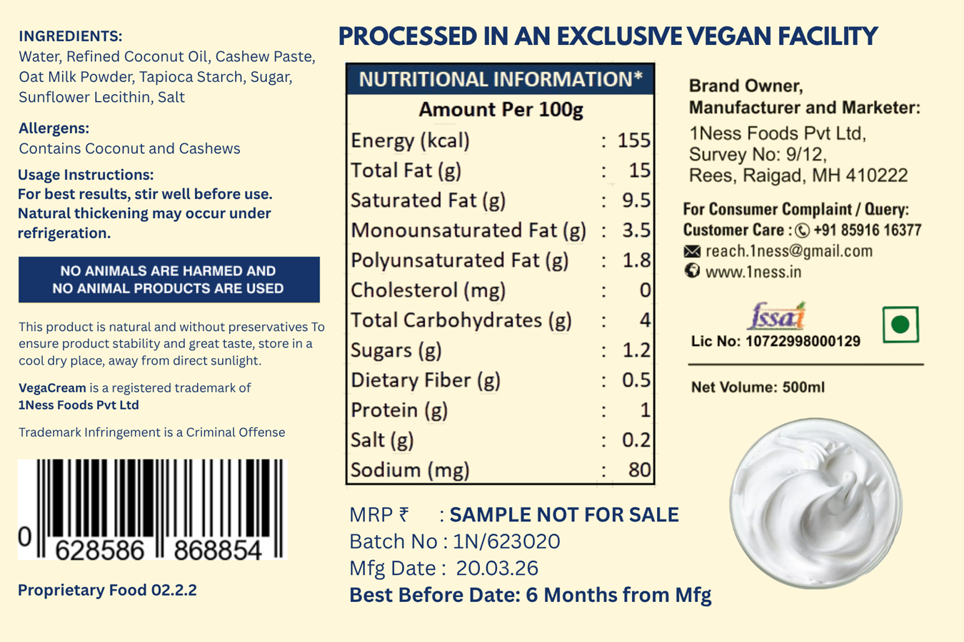 VegaCream (500g)